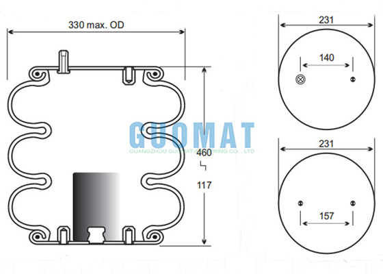 W01-358-8025 Firestone الصناعية المضخات المحرك FT 330-29 469 Contitech الربيع الهوائي لفرامل الاحتكاك الدوال