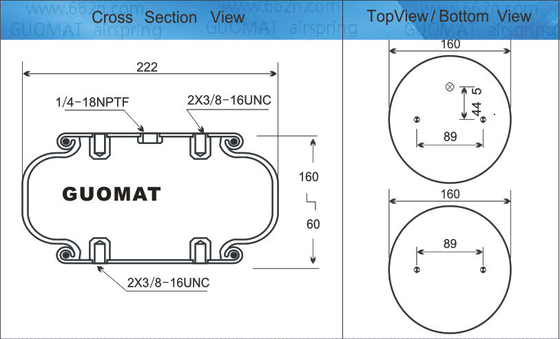 1B9-202 Goodyear تعليق هوائي ربيع هوائي صناعي OEM 578913201 أجهزة وضع