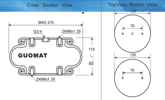 135 ملم الصفيحة العلوية ديا نورغرين PM/31081 ربيع هوائي متجول واحد للأمام والخلف