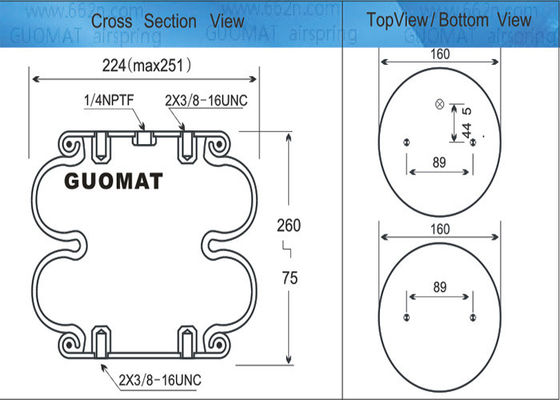 FD200-19 Contitech W013586910 أكياس الهواء المزدوجة الملتوية Contitech Air Spring