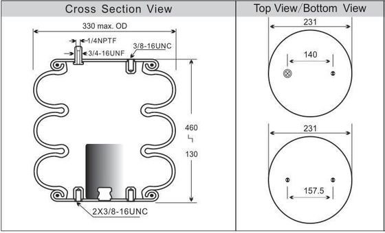 غودير 3B12-328 تعليق الهواء المعلقة 1/4NPTF الربيع الهوائي OEM W01-358-7994