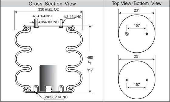 W01-358-8029 محرك الهواء الملتف ثلاثي الرأس مع تعليق حجر النار