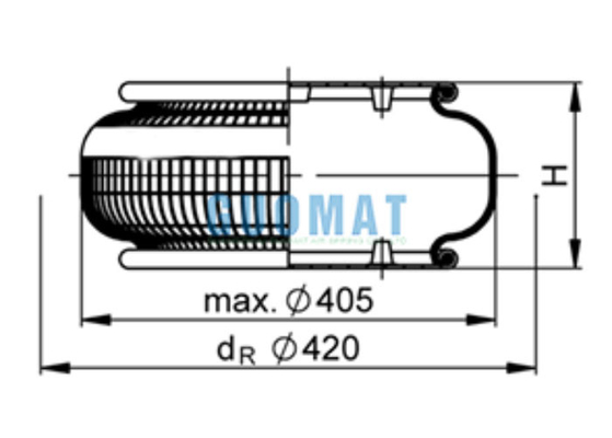 FS530-14 مشغل هواء كونتيننتش 1B53014 نوابض هوائية مجعدة مجعدة لمعدات الغسيل