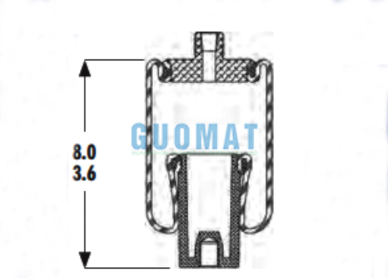 1S3-011 Goodyear Super Cushion نوابض هوائية ASB-06-7-014 ممتص صدمات تعليق هوائي لكابينة السيارة