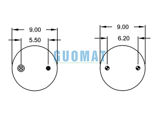 W01-358-6994 حجر النار تعليق هواء الربيع نمط 19 واحد متجول كيس الربيع المطاطي