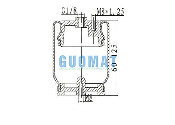 SZ51-10 كابينة امتصاص الصدمات الهوائية / Contitech تعليق صدمة الهواء مع الضغط لمقعد السائق