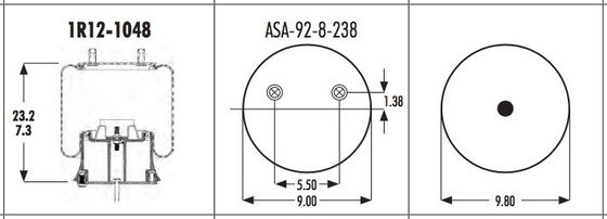 1R12-1048 Goodyear Air Spring 566-24-3-097 مكبس 566-20-7-158