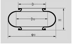 90mm ارتفاع واحد بالونات الهواء الربيع الهواء الصناعية الملتوية تعليق