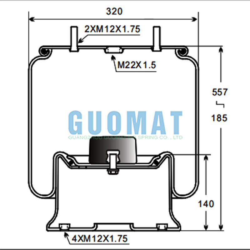 W01-M58-6338 Firestone Air Bellow 1T19L-7 1R14-730 شاحنة غودير التعليق الجوي