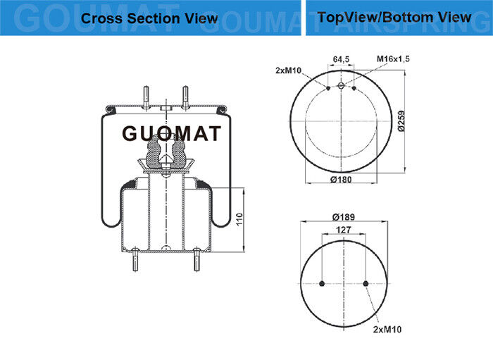فولفو شاحنة الهواء الربيع حقيبة إيرتيش 136562 ل 21 097 453/21 041 697 b 12 بليه