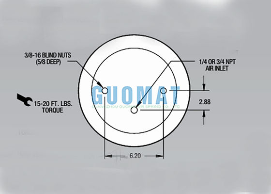 W01-358-9030 مكونات كيس الهواء لنظام تعليق المقطورة 1T15M-0 زنبرك هوائي للشاحنات الثقيلة