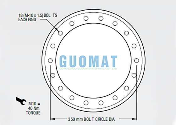 W01-M58-6974 Firestone مطاطي هواء الربيع نمط 119 لنظام تسوية المعدات