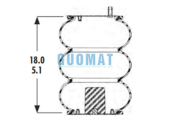 3B12-300 غودير ثلاثي الملتوية الهوائية طلقات FT 330-29 431 Contitech هوائي تعليق الربيع