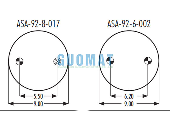 3B12-300 غودير ثلاثي الملتوية الهوائية طلقات FT 330-29 431 Contitech هوائي تعليق الربيع