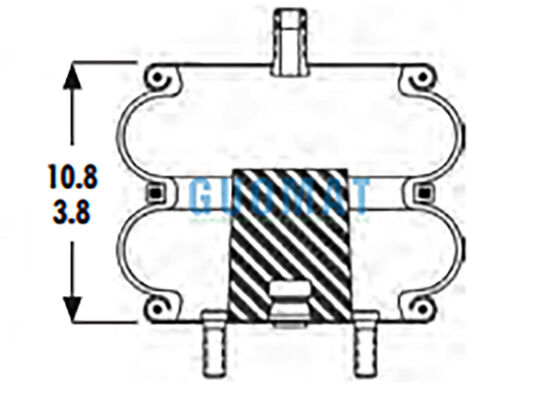 2B9-230 Goodyear استبدال الربيع الهوائي 578-92-3-202 المطاط الصناعي