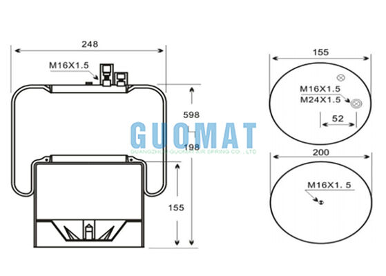 4390NP02 نوابض هوائية لشاحنات الخدمة الشاقة من كونتي تك A9423200221 لمركبات مرسيدس بنز، أكياس هواء مطاطية للتعليق