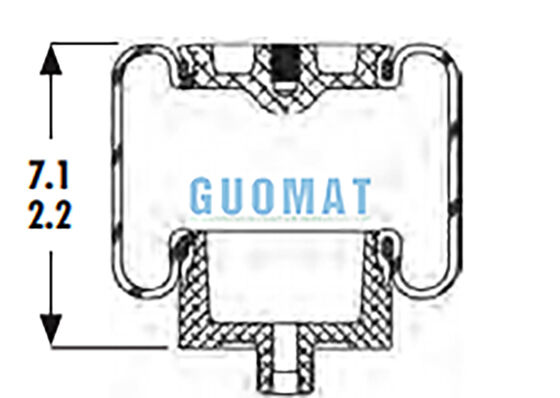 غودير 1S4-007 مطاطية كيس الهواء التعليق W023587001 Firestone شاحنة سيارة أجرة كيس الهواء استبدال