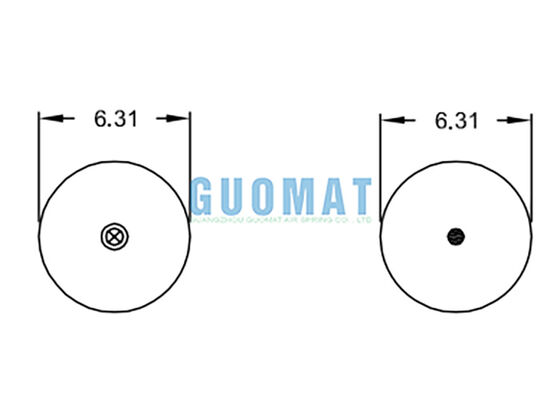 نوابض هواء مطاط طبيعي W01-358-6897 فايرستون مزدوجة الالتواء AS-0058 واتسون آند شالين