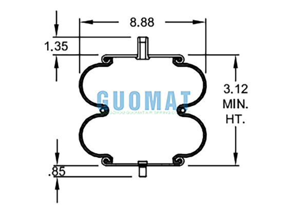 نوابض هواء مطاط طبيعي W01-358-6897 فايرستون مزدوجة الالتواء AS-0058 واتسون آند شالين