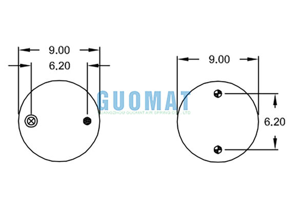 أكياس زنبرك الهواء المطاطية فايرستون W01-358-7996 من النوع ثلاثي الالتفاف لامتصاص الصدمات