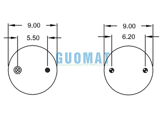 ربيع الهواء المتشابك ثلاثي W01-358-8016 حجر النار تعليق أكياس امتصاص الصدمات الهواء