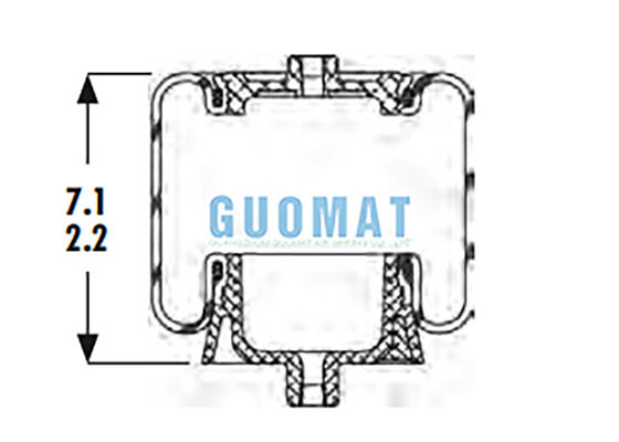 1S4-067 كاب نابض هوائي جودير ASC-08-7-137 استبدال كيس هواء نظام التعليق للشاحنات