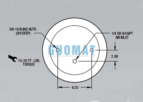 W01-358-9056 Firestone تعليق الرياح الربيع 1T15M-4 ثياب الهواء للشاحنات الثقيلة