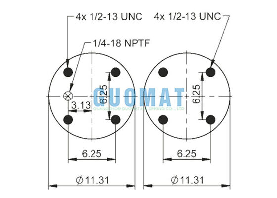 FS 530-14 339 Contitech تعليق هواء الربيع 1B14-358 Goodyear هواء يرتفع عازل اهتزاز