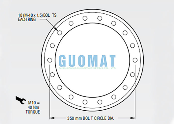 W01-M58-6974 Firestone مطاطي هواء الربيع نمط 119 لنظام تسوية المعدات