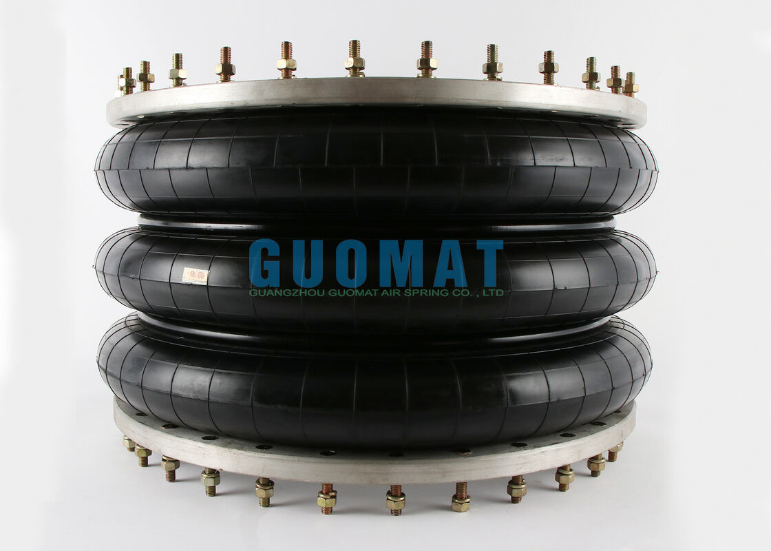 W01-358-9603 زنبرك هوائي بشفة فايرستون 348-3 نمط صدمة هوائية صناعية ثلاثية التموج