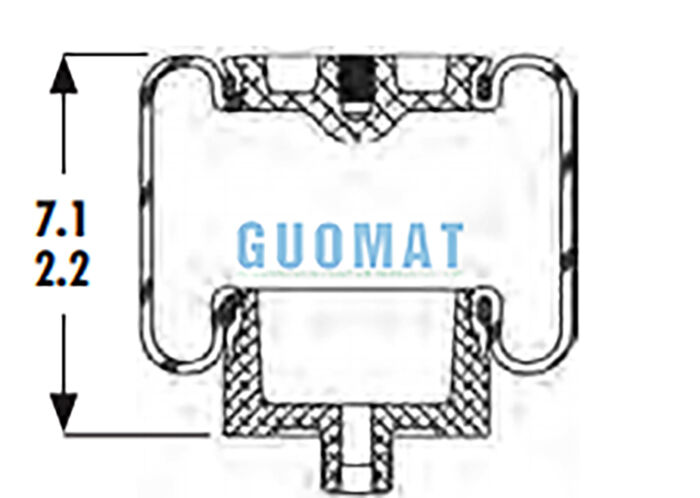غودير 1S4-007 مطاطية كيس الهواء التعليق W023587001 Firestone شاحنة سيارة أجرة كيس الهواء استبدال