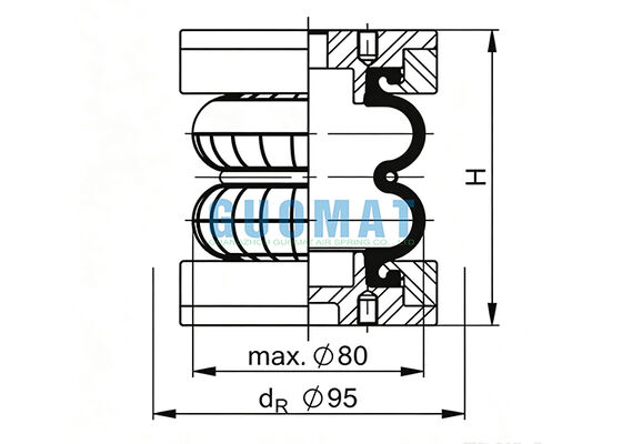 FD 22-4 DI CR Contitech المطاط الصناعي الربيع الهوائي EB-80-45 FESTO أسطوانة